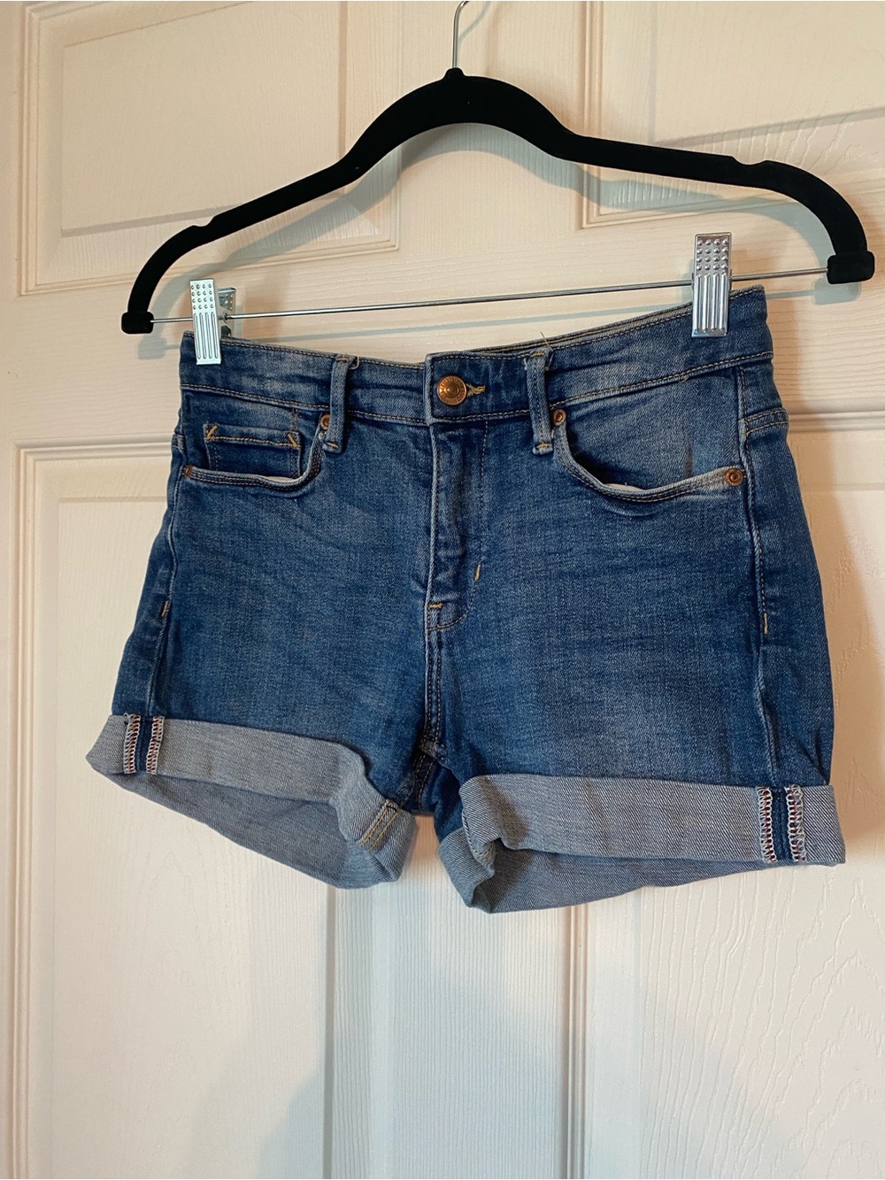 Label of Graded Goods Dark Blue Rolled Hem Denim Shorts
